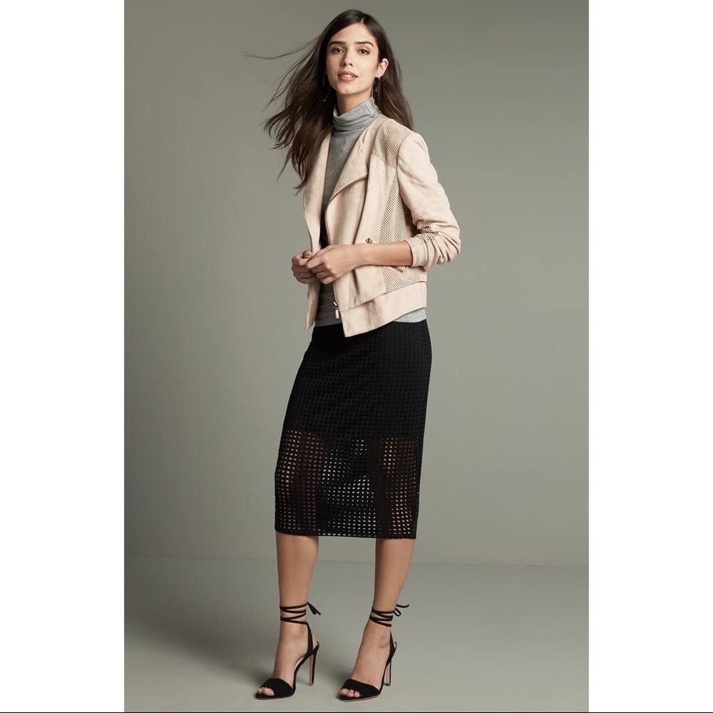 Trouvé Perforated Pencil Skirt